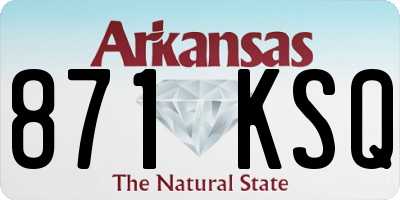 AR license plate 871KSQ