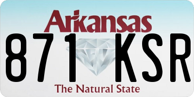 AR license plate 871KSR