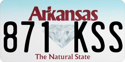 AR license plate 871KSS