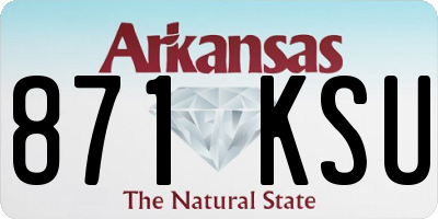 AR license plate 871KSU