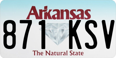 AR license plate 871KSV