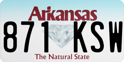 AR license plate 871KSW