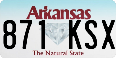 AR license plate 871KSX