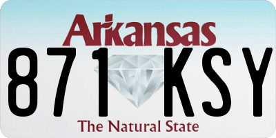 AR license plate 871KSY