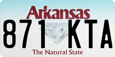 AR license plate 871KTA