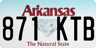 AR license plate 871KTB