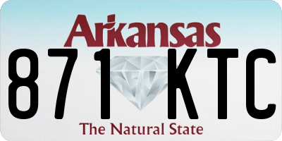 AR license plate 871KTC