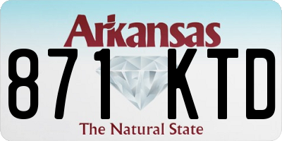 AR license plate 871KTD