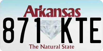 AR license plate 871KTE