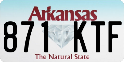 AR license plate 871KTF