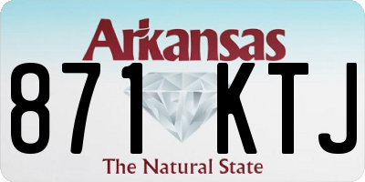 AR license plate 871KTJ