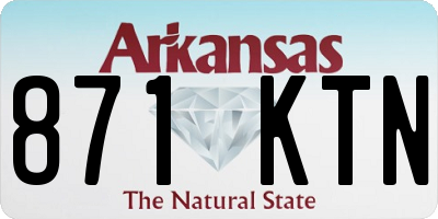 AR license plate 871KTN