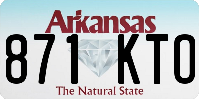 AR license plate 871KTO