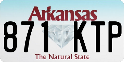 AR license plate 871KTP