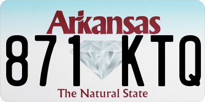 AR license plate 871KTQ