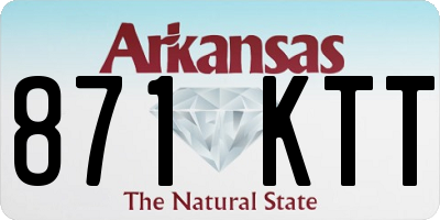 AR license plate 871KTT