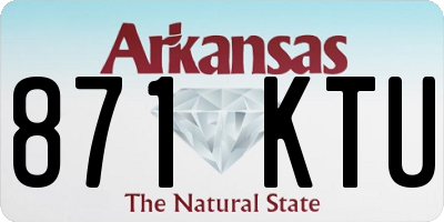 AR license plate 871KTU
