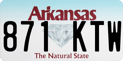 AR license plate 871KTW