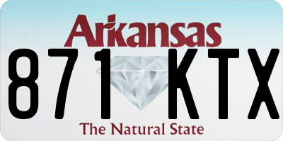 AR license plate 871KTX