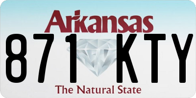 AR license plate 871KTY