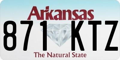 AR license plate 871KTZ