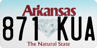 AR license plate 871KUA