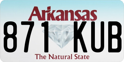 AR license plate 871KUB