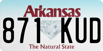 AR license plate 871KUD