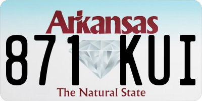 AR license plate 871KUI