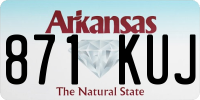 AR license plate 871KUJ