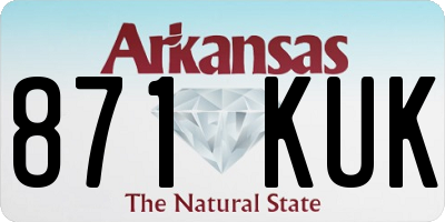 AR license plate 871KUK