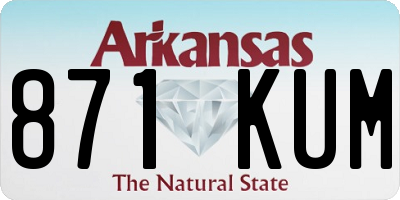 AR license plate 871KUM