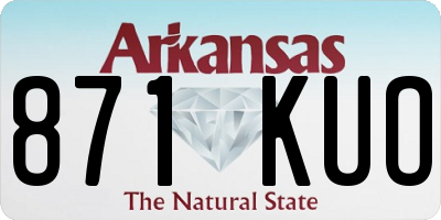 AR license plate 871KUO