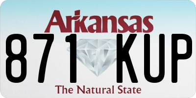 AR license plate 871KUP