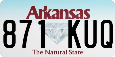 AR license plate 871KUQ