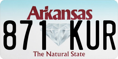 AR license plate 871KUR