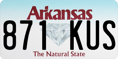 AR license plate 871KUS