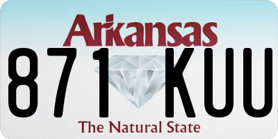 AR license plate 871KUU