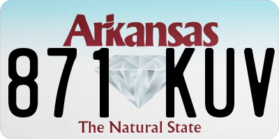 AR license plate 871KUV