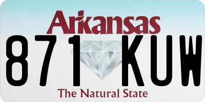 AR license plate 871KUW