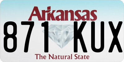 AR license plate 871KUX