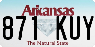 AR license plate 871KUY
