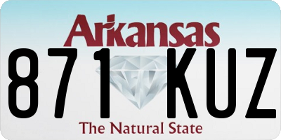 AR license plate 871KUZ