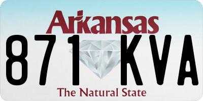 AR license plate 871KVA
