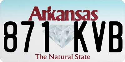 AR license plate 871KVB