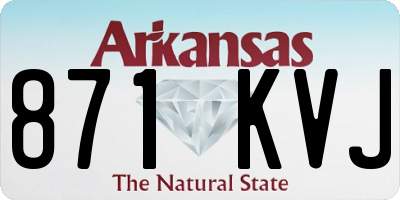 AR license plate 871KVJ