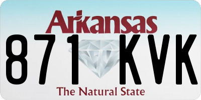 AR license plate 871KVK