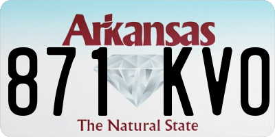 AR license plate 871KVO