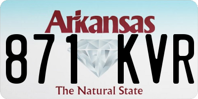 AR license plate 871KVR