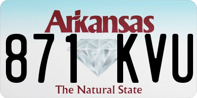 AR license plate 871KVU